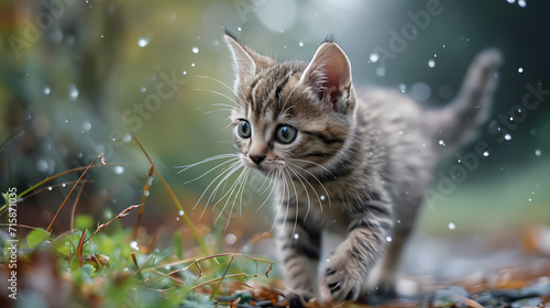 kitten on the grass