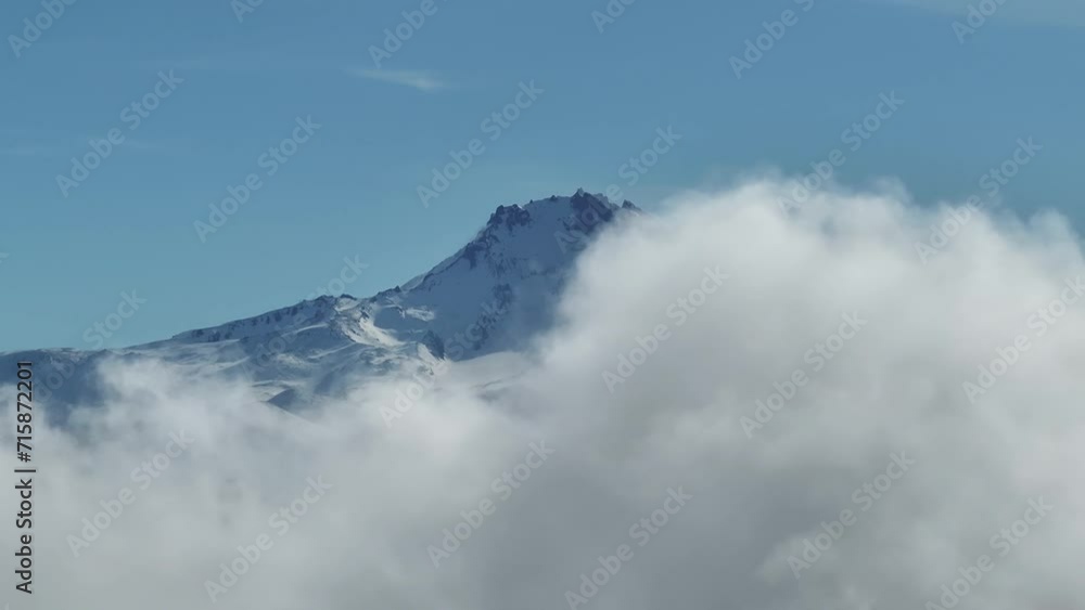Erciyes Mountain Summit in the Fog Drone Video, Erciyes Mountain Kayseri, Turkiye (Turkey) Erciyes Mountain Summit in the Fog Drone Video, Erciyes Mountain Kayseri, Turkiye (Turkey)