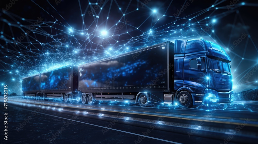 An interconnected truck logistics network and smart transportation system optimize the import-export logistics and containerized cargo operations within the industry.