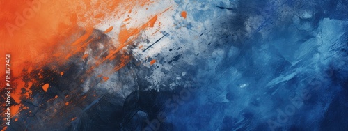 Vibrant royal blue and orange grunge textures for poster and web banner design, perfect for extreme, sportswear, racing, cycling, football, motocross