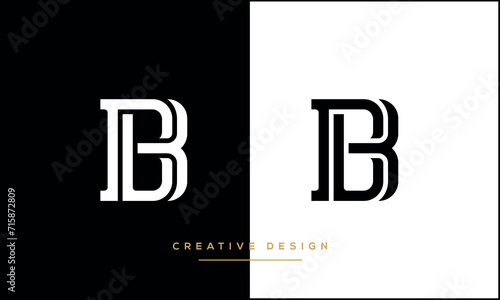 Alphabet letters B or BB logo Monogram