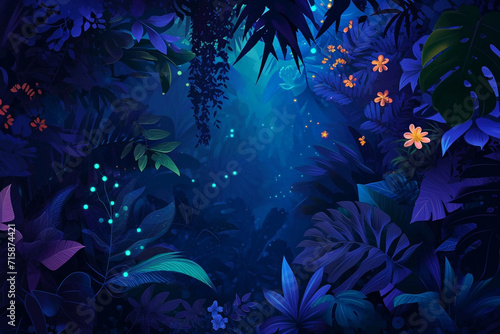 Enchanted Night Forest.