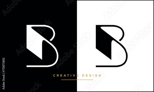 Alphabet letters B or BB logo Monogram