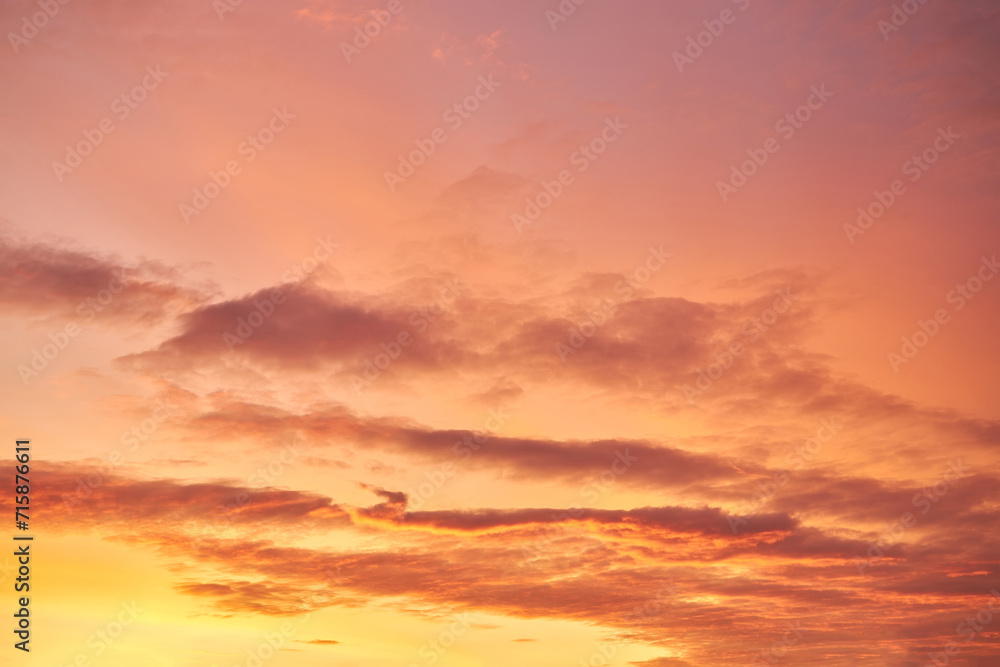 Fototapeta premium Panorama sunset sky for background or sunrise sky and cloud