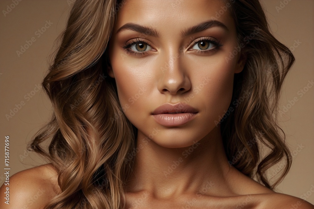 Beautiful woman with perfect sun-kissed skin