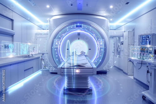 advanced mri or ct scan medical diagnosis machine at hospital lab, hospital lab