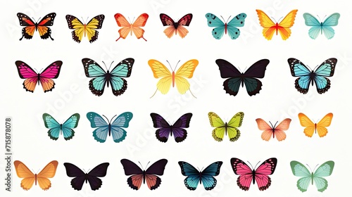 image of a butterfly with colorful butterflies, featuring a classic design