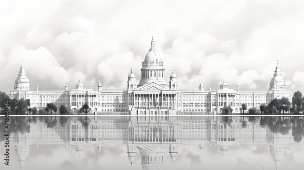 India in telangana city with flag in the middle of a white Background ,illustration, Indian Republic Day, Indian Independence day India in telangana city with flag in the middle of a white Background ,illustration, Indian Republic Day, Indian Independence day