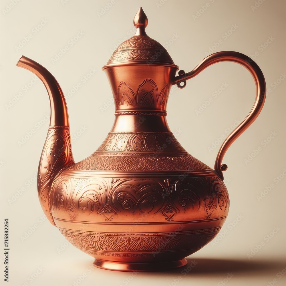 Copper Aftabeh Persian Toilet Wash Jug Decorative Antique Rare Qajar Water Jug Ewer Brass Pitcher