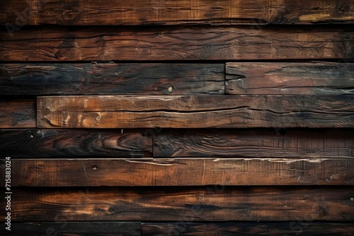 Shadowed Timber: Horizontal Dark Wood Background Texture