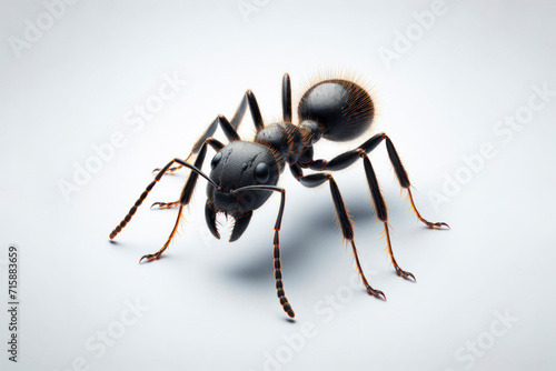 Bullet Ant isolated on solid white background. ai generative