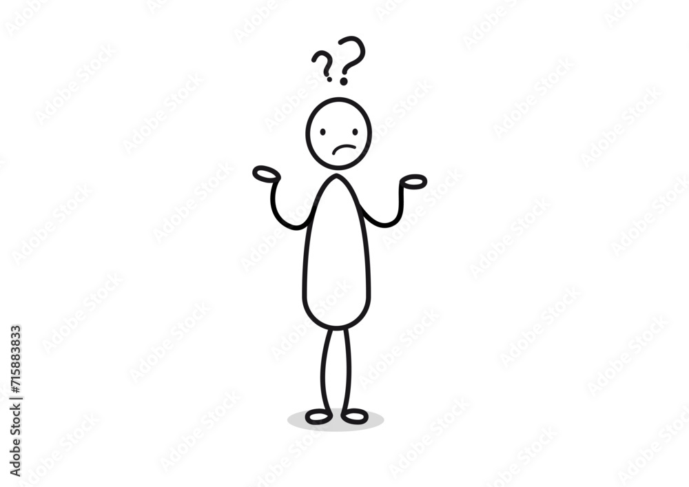 Strichmännchen Kreative Idee Problem Fragen Strichmännchen Kreative Idee Problem Fragen
