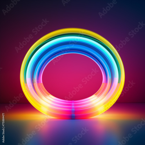 Rainbow neon light, neon colors