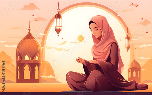 Arab Muslim girl character