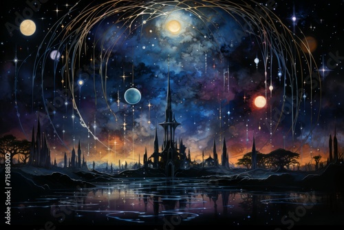 Celestial stargazers, mapping the constellations and unraveling the secrets of the universe - Generative AI