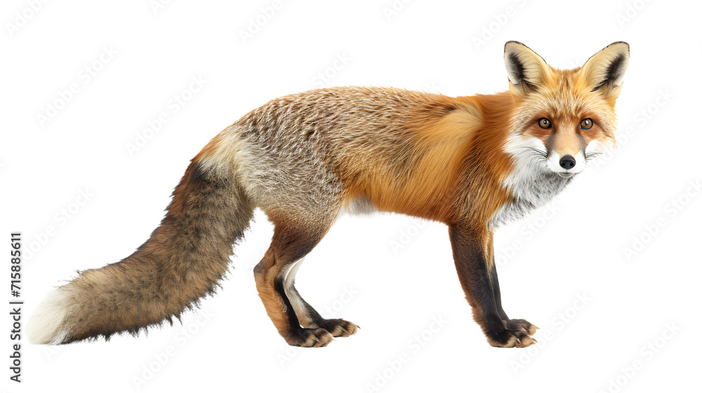 Close-Up Photo of Fox on White Background