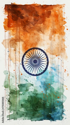 The flag of india with paint and hand gestures ,illustration, Indian Republic Day, Indian Independence day