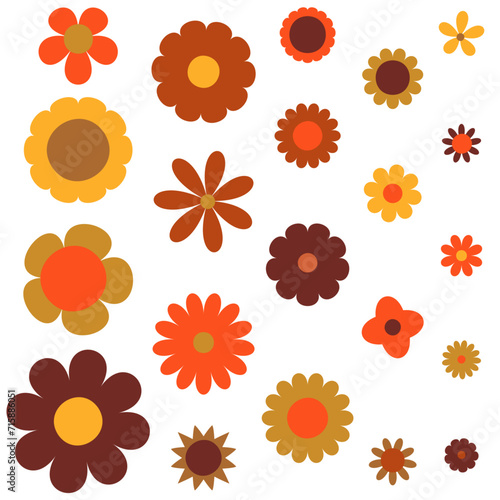 Retro Flower Collection No.1