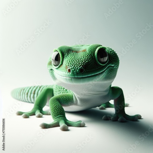 gecko on white background