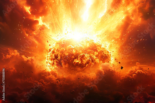 a mass explosion on earth that destroys all of humanity, scary, massive explosion