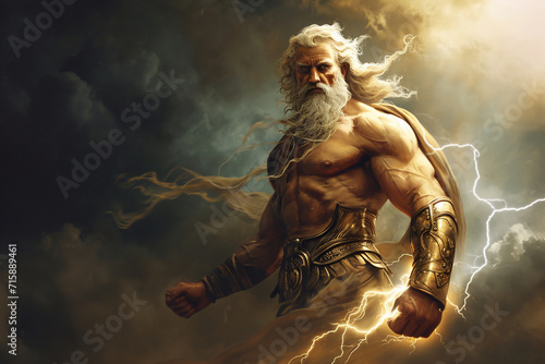 Zeus the king of greek god photo