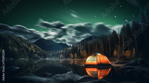 Starry Night Escape: Lakeside Camping