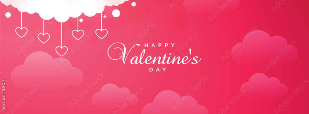 Happy valentines day social media cover - obrazy, fototapety, plakaty 