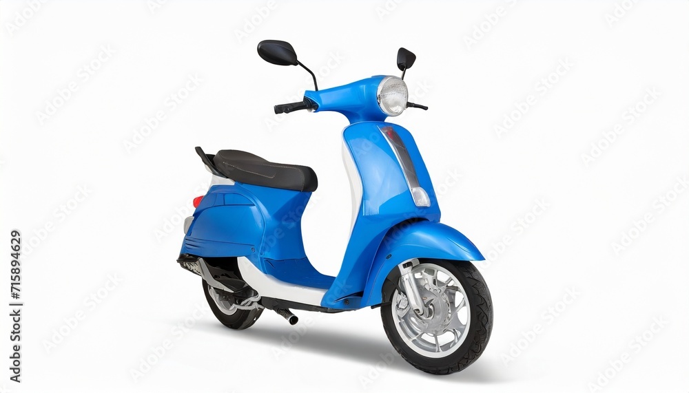 blue scooter or motorcycle honda grazia 125cc isolated on white background