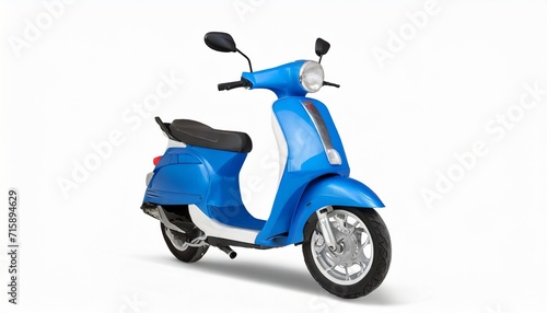 blue scooter or motorcycle honda grazia 125cc isolated on white background photo