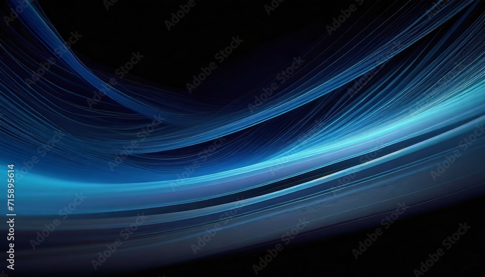 abstract blue lines on black background