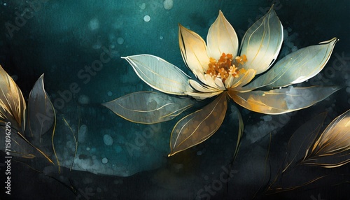 blooming water lily on water surface 