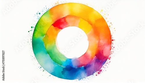 colorful watercolor circle
