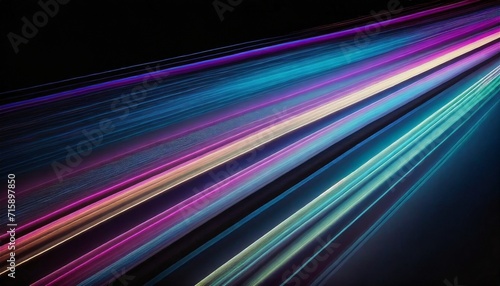 colorful lines on black background