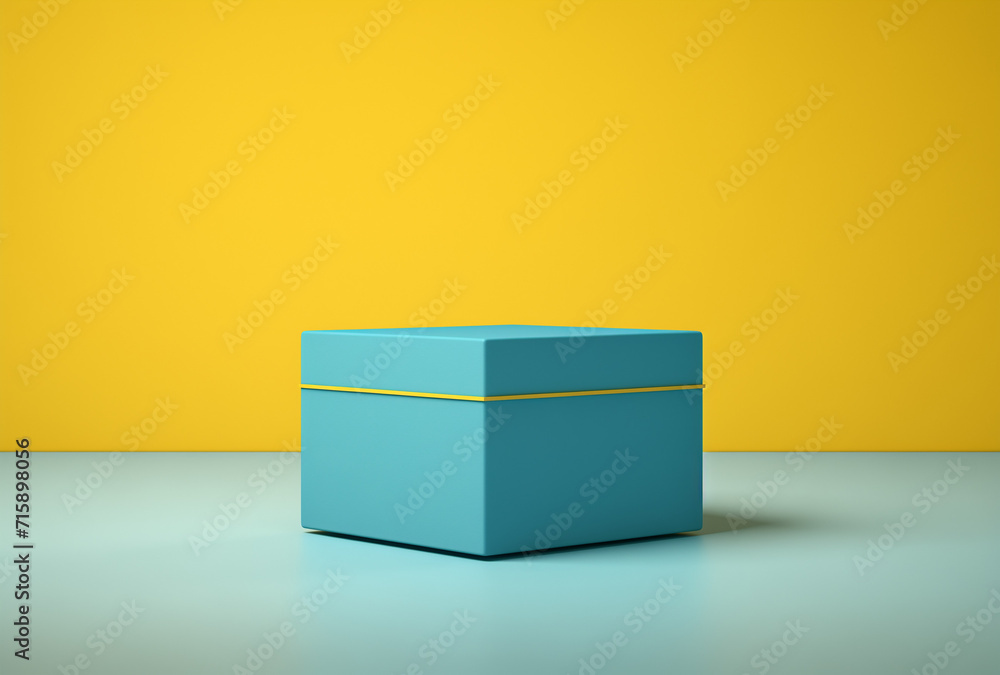 gift box.Minimal party, holiday and advertise concept.Top view,copy space.Generative AI .Trendy social mockup gift box.Minimal party, holiday and advertise concept.Top view,copy space.Generative AI .Trendy social mockup