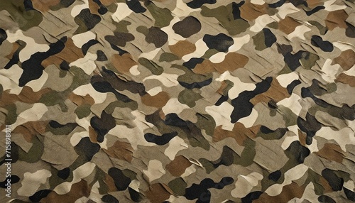 camouflage pattern cloth texture background and texture for design photo