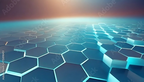 digital hexagon abstract background