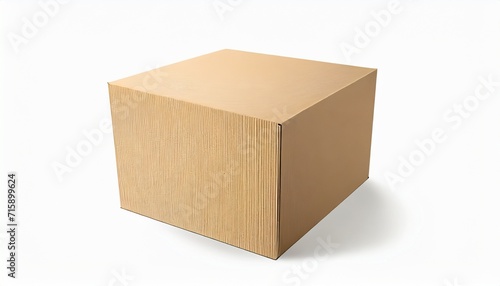 brown cardboard box isolated on white background © William