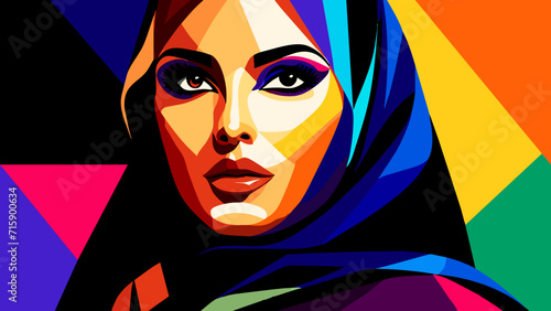 Modest hijab fashion art. vektor illustation