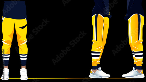 Sporty track pants concept. vektor illustation