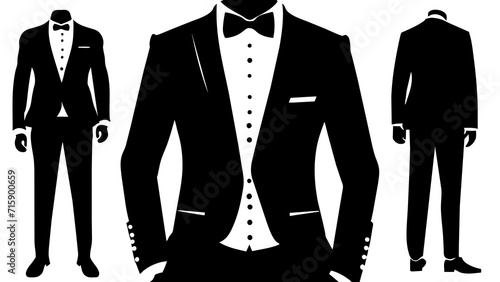 Wedding tuxedo attire. vektor illustation