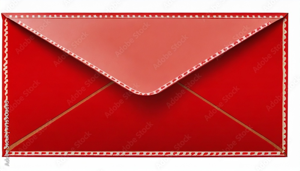 red classic postal envelope