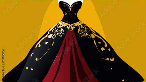 Masquerade ball gown. vektor illustation