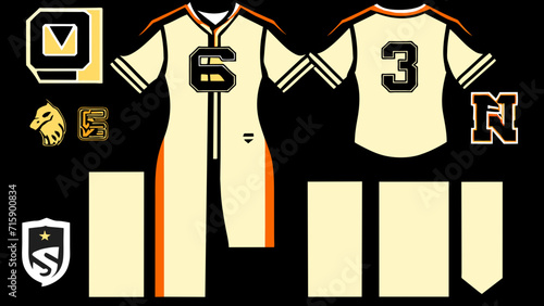 Baseball uniform elements. vektor illustation