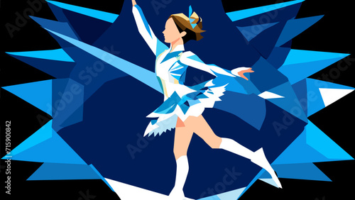 Figure skater's costume. vektor illustation
