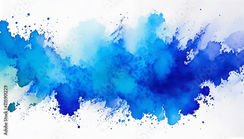 watercolor stain blue paint splatter photo