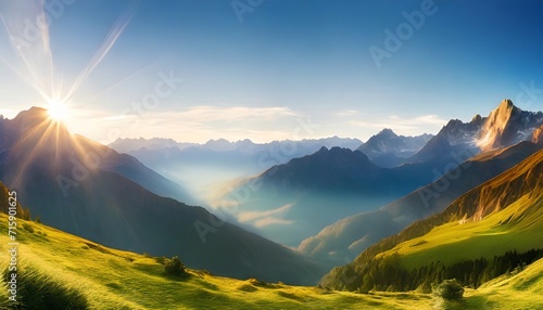 beautiful mountain valley photo