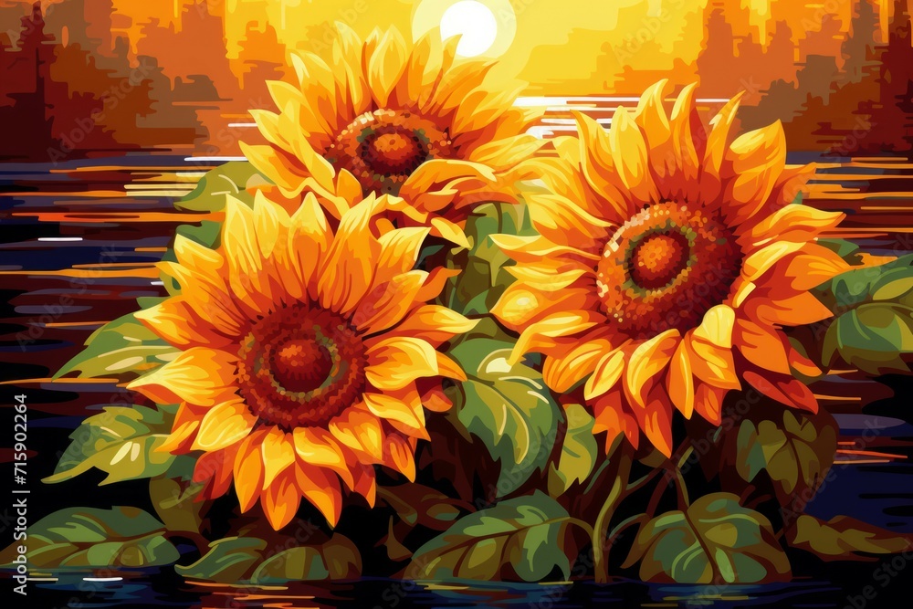 Radiant Sunflowers - Generative AI Radiant Sunflowers - Generative AI