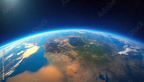 beautiful planet earth seen from space