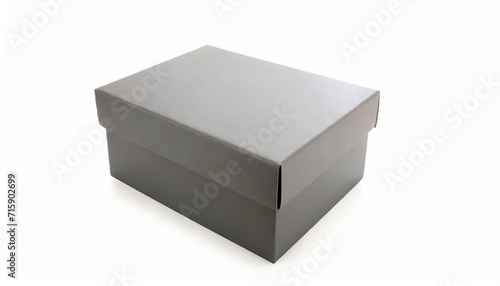 gray packaging box isolated on white background