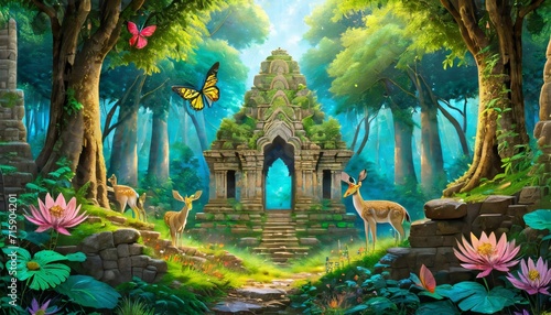 fantasy fairy tale illustrated background